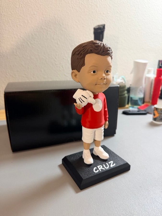 Custom bobblehead figure with name plate