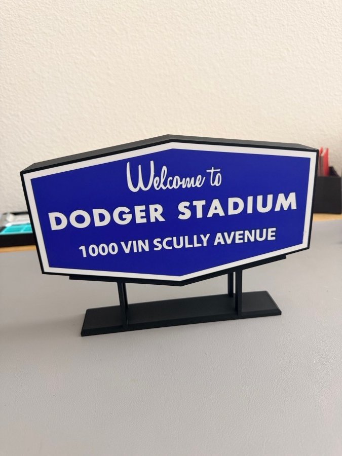 Custom Dodger Stadium replica street sign
