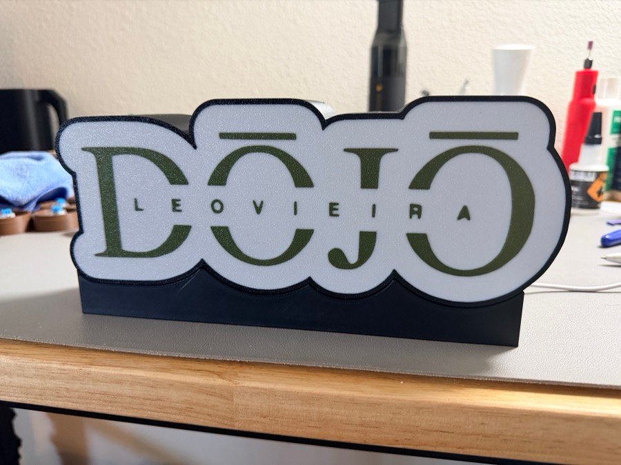 Custom DOJO studio logo sign