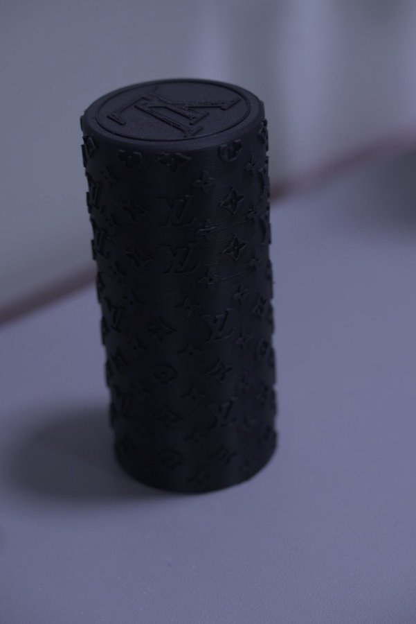 Black textured canister